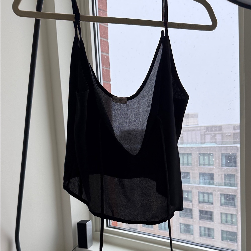 Black Sheer Crop Top